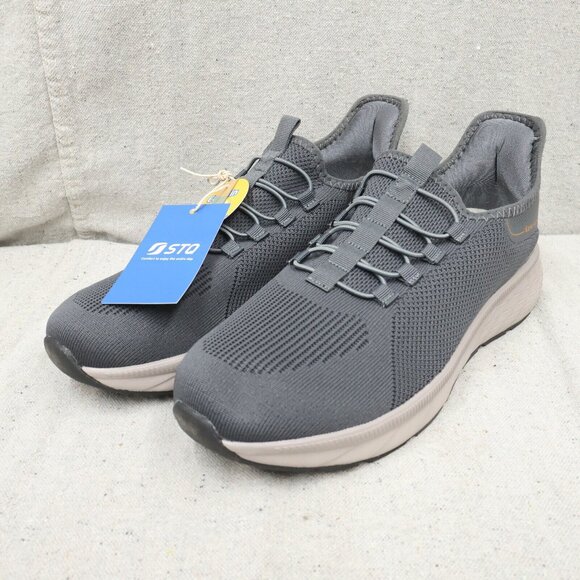 NWT STQ Mens Slip On Athletic Shoes Size 12 Dark Grey...